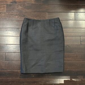 Kasper Textured Black Pencil Skirt